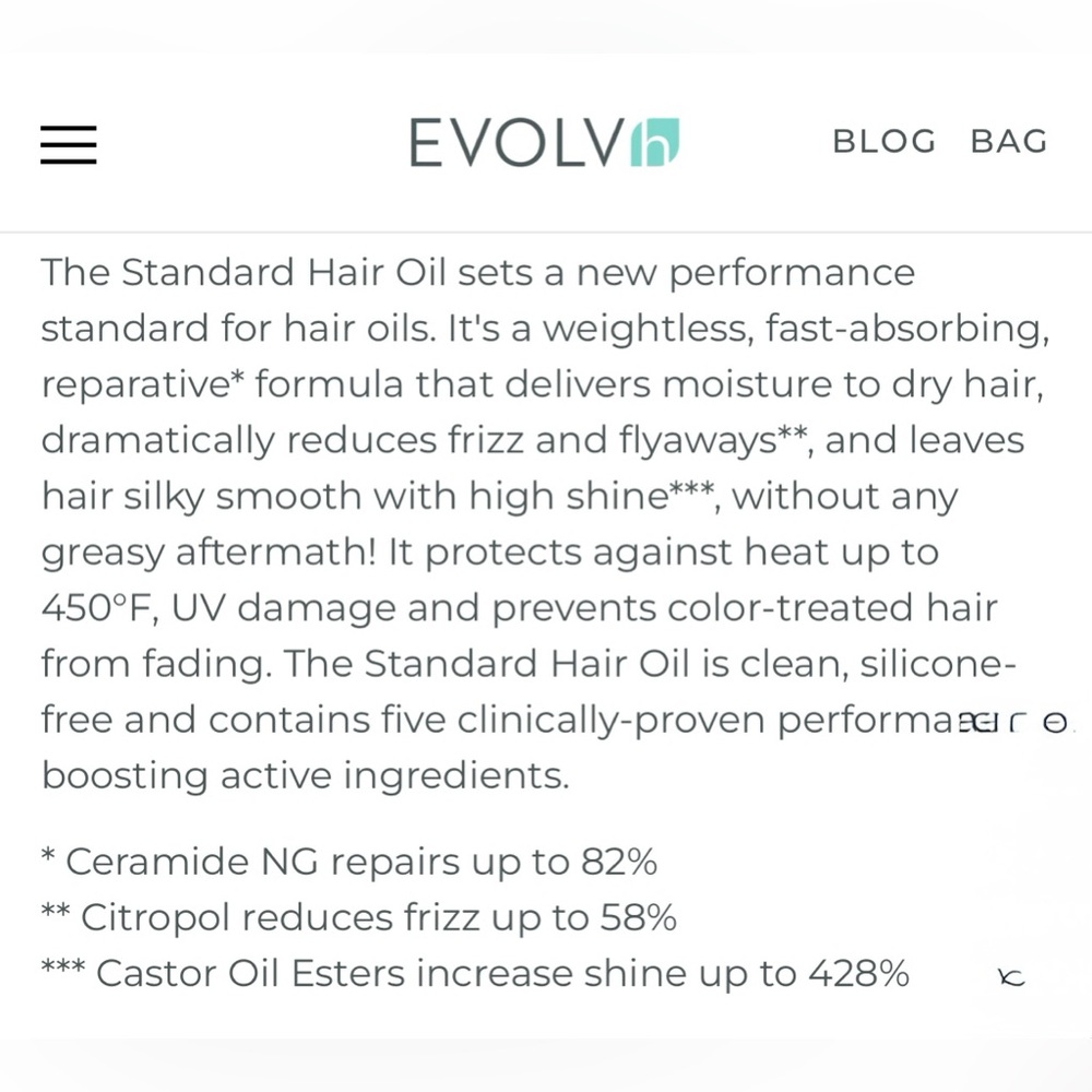 EVOLVh Glossing Hair Oil - Picture 14 of 16